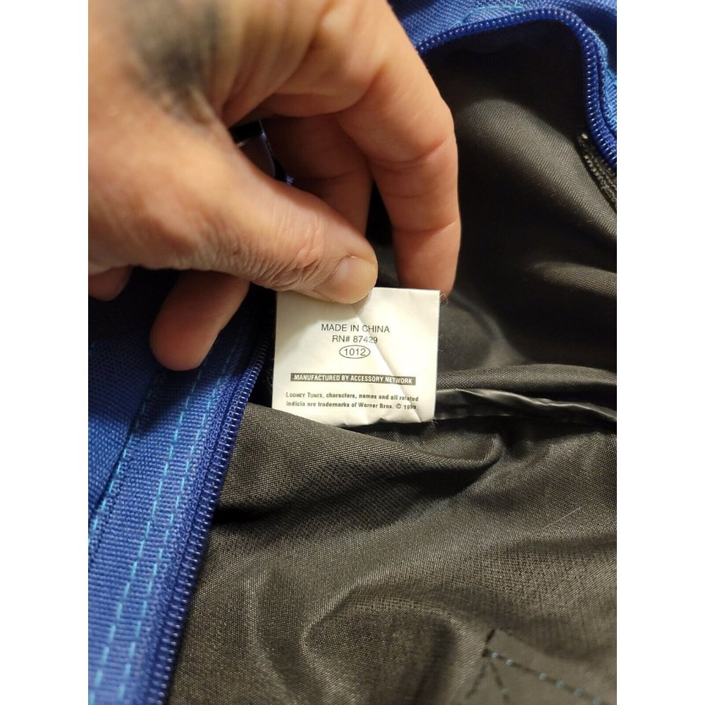 Looney Tunes Tweety Blue Duffle Gym Bag Vintage Large - Picture 9 of 12